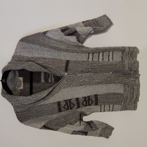 Ecote Gray Cropped Sleeve Cardigan Size M